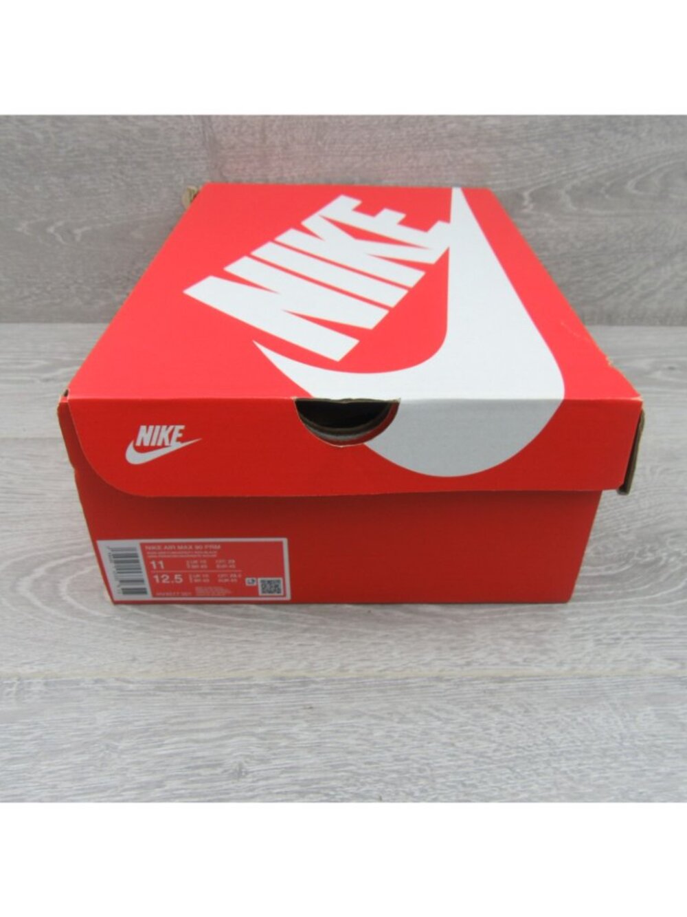 Nike Air Max 90 Premium Men's Size 11 Iron Grey Red Shoes NEW - Picture 12 of 16